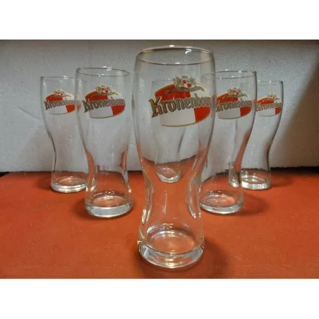 6 VERRES KRONENBOURG 25CL  HT 17CM