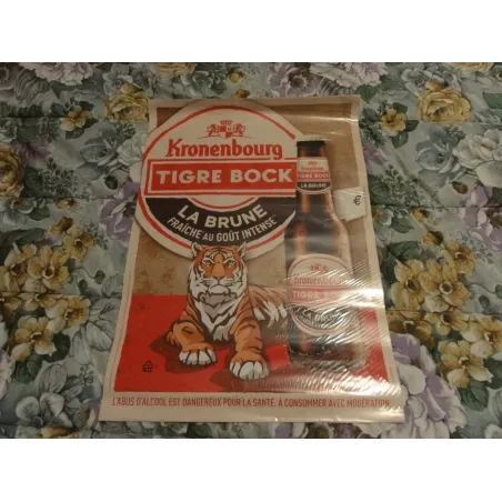 DEUX AFFICHES TIGRE BOCK 25CM X18CM