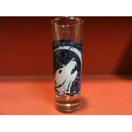 1 VERRE ERISTOFF  BLEU  HT 15.20CM
