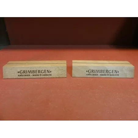 2 SUPPORTS GRIMBERGEN EN BOIS  15CM X5.50CM