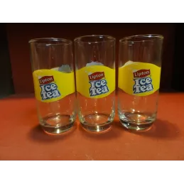 3 VERRES LIPTON COLLECTOR 25/30CL HT. 14.40CM