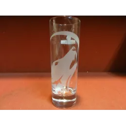1 VERRE ERISTOFF LOUP 22CL HT. 15.20CM