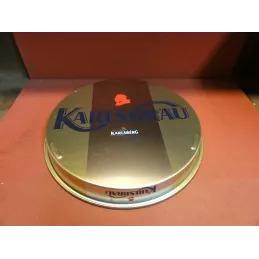 PLATEAU KARLSBRAU EN TOLE  DIAMETRE 33CM  REBORD 4CM