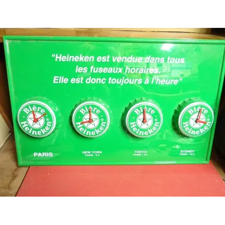 1 PANNEAU HEINEKEN  LES FUSEAUX HORAIRES