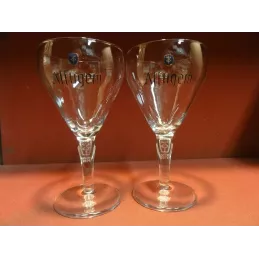 DEUX VERRES AFFLIGEM 25CL HT. 18.50CM