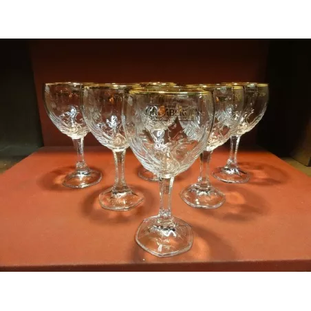 6 VERRES GRIMBERGEN PHENIX  25CL GRAVES 1128 HT 18CM