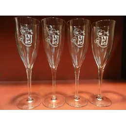 4 FLUTES  PERRIER-JOUET  12CL HT 20.40CM