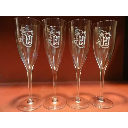 4 FLUTES  PERRIER-JOUET  12CL HT 20.40CM