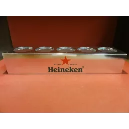 PRESENTOIR  HEINEKEN  EN INOX 42CM X10CM