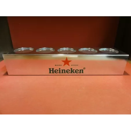 PRESENTOIR  HEINEKEN  EN INOX 42CM X10CM