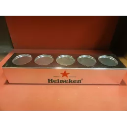 PRESENTOIR  HEINEKEN  EN INOX 42CM X10CM
