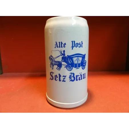 CHOPE ALTE POST SETZ BRAU 1 LITRE EN GRES HT.18.40CM