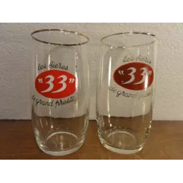 DEUX VERRES LES BIERES "33"  25CL