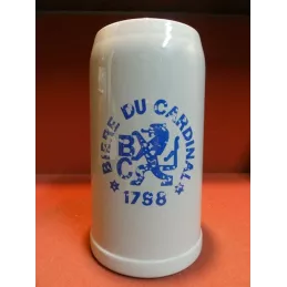 CHOPE BIERE DU CARDINAL 1 LITRE EN GRES  HT. 18.80CM