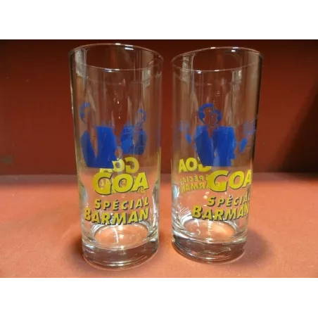 2 VERRES GOA  SPECIAL BARMAN  25CL HT.13.50CM