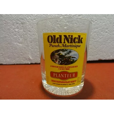 VERRE RHUM  OLD NICK  PLANTEUR  HT 8.50CM