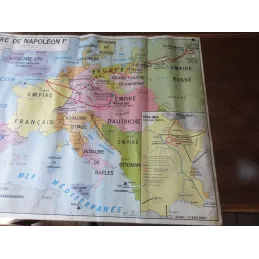 CARTE PLASITFIEE  LA REVOLUTION FRANCAISE  1M25X0M92
