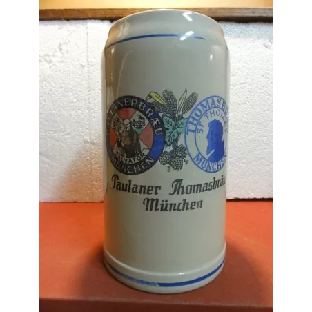 1 CHOPE GRES PAULANER THOMASBRAU 3LITRES