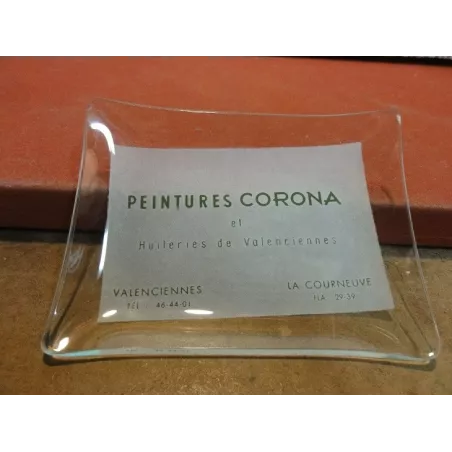 CENDRIER PEINTURE CORONA  10.50CM X8CM