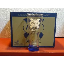 6 VERRES 1664 BLANC 25CL...