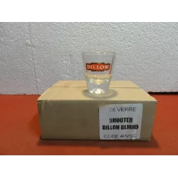 6 SHOOTERS RHUM DILLON 3CL HT 5.20CM