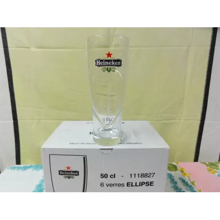 1BOITE DE 6 VERRES HEINEKEN  HELLIPSE 50CL