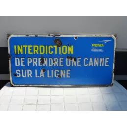 PLAQUE EMAILLEE POMA GRENOBLE  60CM X30CM
