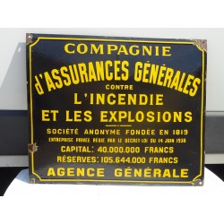 PLAQUE EMAILLEE COMPAGNIE...