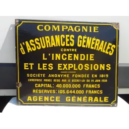 PLAQUE EMAILLEE COMPAGNIE...