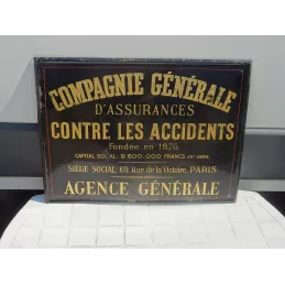 PLAQUE ASSURANCE COMPAGNIE GENERALE