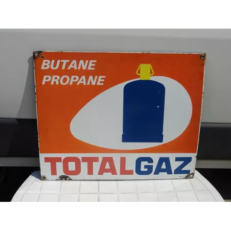 PLAQUE EMAILLEE TOTAL GAZ 60CM X50CM