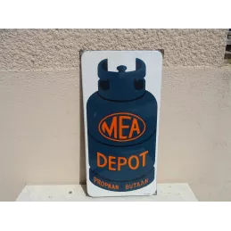 PLAQUE EMAILLEE DEPOT PROPAAN M E A  52.50CM X26CM