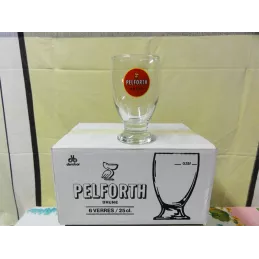 1 BOITE DE 6 VERRES  PELFORTH  SANS PIED  25CL