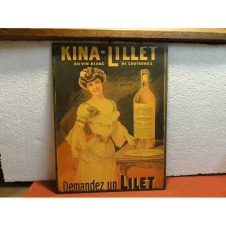 TOLE EMAILLEE  KINA LILLET 35CM X26.50CM