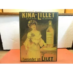 TOLE EMAILLEE  KINA LILLET 35CM X26.50CM