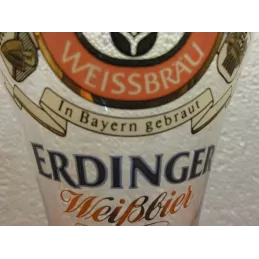 1 VERRE ERDINGER 50CL HT 25.40CM FOND BLANC
