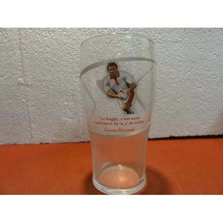 1 VERRE KRONENBOURG RUGBY 50CL MARCONNET  HT 16CM