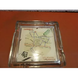 CENDRIER LES ROUTES DU CHAMPAGNE 16CM X16CM