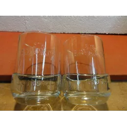 DEUX VERRES SIR EDWARD'S 25/28CL HT 11CM