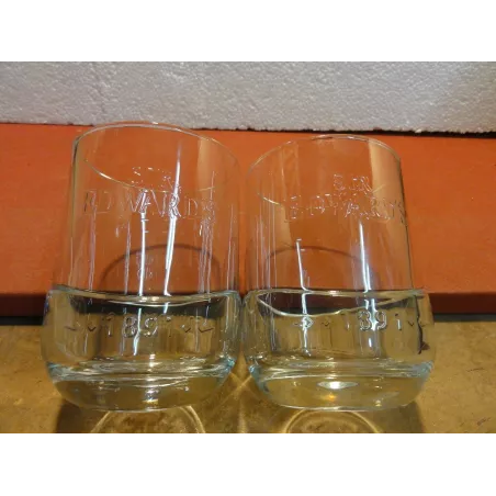 DEUX VERRES SIR EDWARD'S 25/28CL HT 11CM