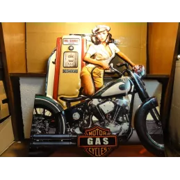 TOLE  MOTOR GAS CYCLES 70CM X60CM