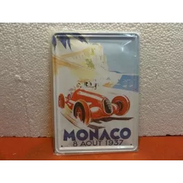TOLE MONACO 8 AOUT 1937 21CM X15CM