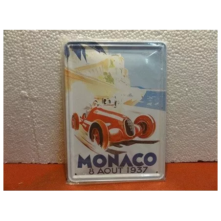 TOLE MONACO 8 AOUT 1937 21CM X15CM