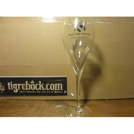 6 FLUTES CHAMPAGNE JOEL CHEVILLET 10CL  HT 17CM