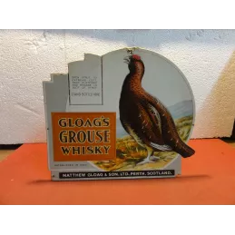 PRESENTOIR  GLOAG'S GROUSE WHISKY 29CM X25CM