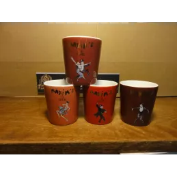 4 VERRES A CAFE MAXIM'S EN CERAMIQUE
