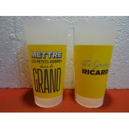 2 GOBELETS RICARD  LE GRAND 40CL  HT 15CM
