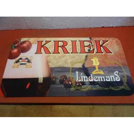 TAPIS DE BAR KRIEK LINDEMANS  40CM X21CM