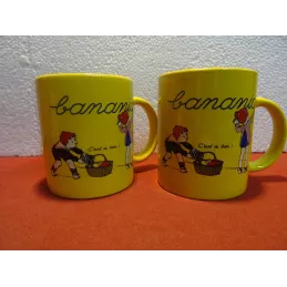 2 MUGS BANANIA  HT 9.70CM