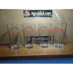 4 VERRES BUDWEISER 50CL HT 14.80CM